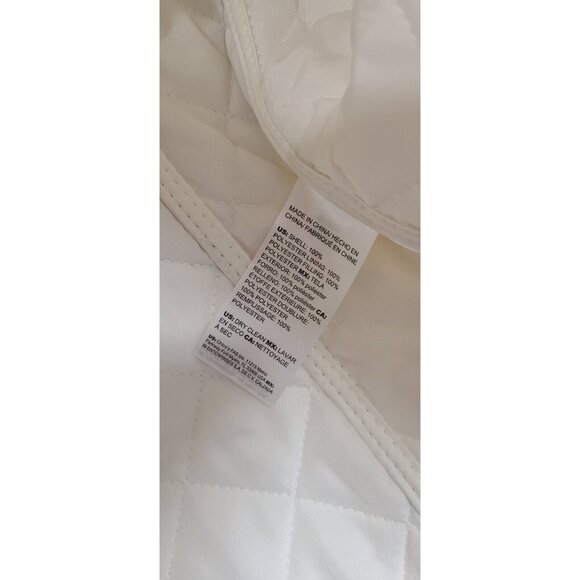 Chicos Womens Size 8/10 Beige Lace Print Quilted Button Up Barn Jacket G… - Picture 9 of 9